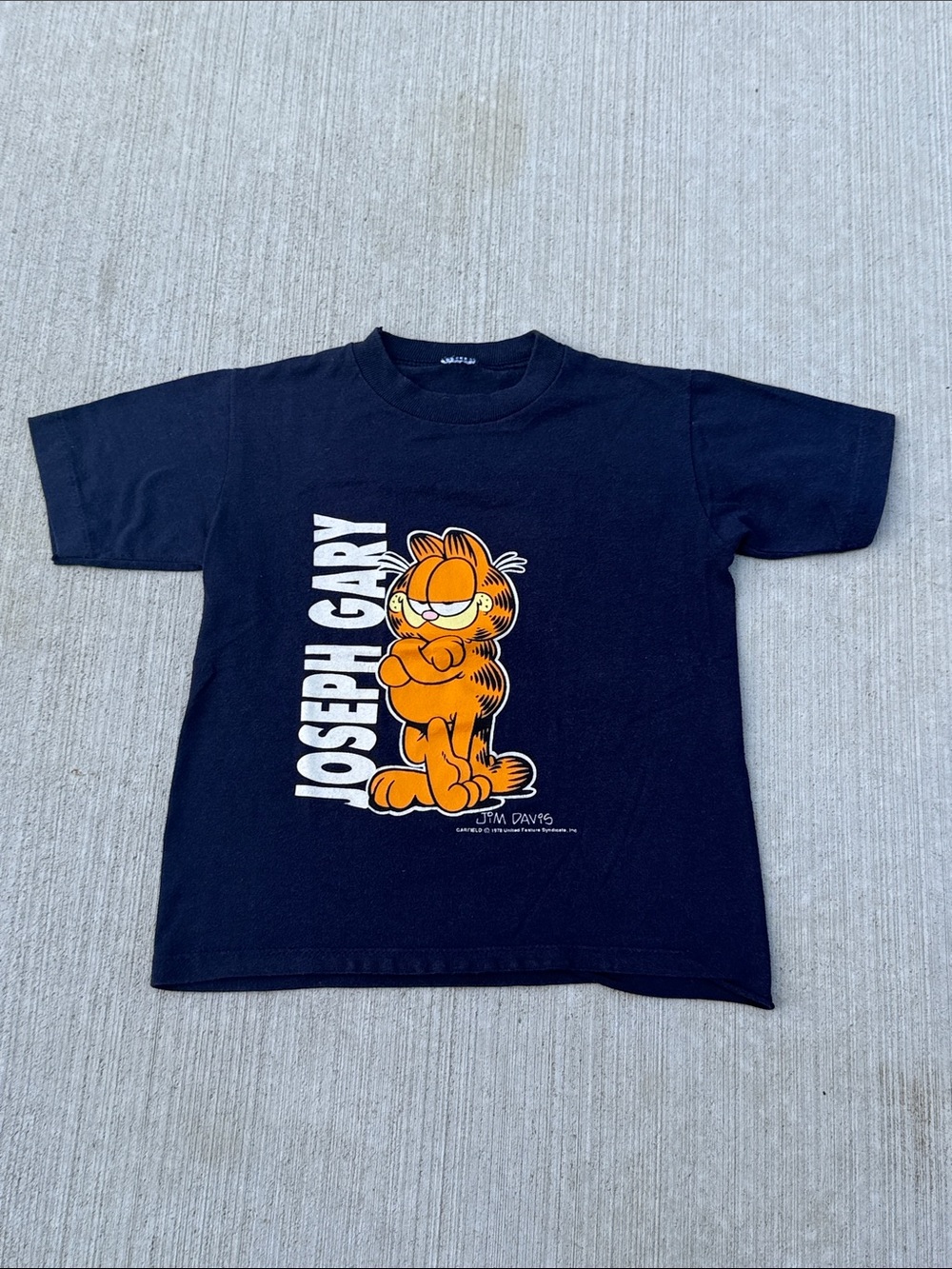 Garfield Vintage T-shirt Jim Davis Garfield 1978 Joseph Gary Navy Blue